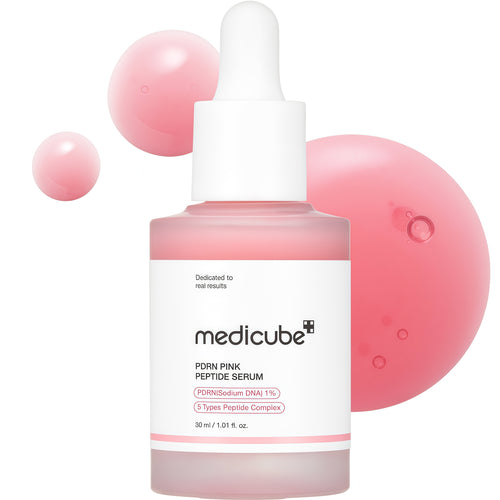 medicube PDRN Pink Peptide Serum with Rose PDRN | Vegan Pink Glow Serum - Peptides & Niacinamide for Hydration & Firm-Looking Skin, Skin Clarity, Korean Skincare, 1.01 fl. Oz
