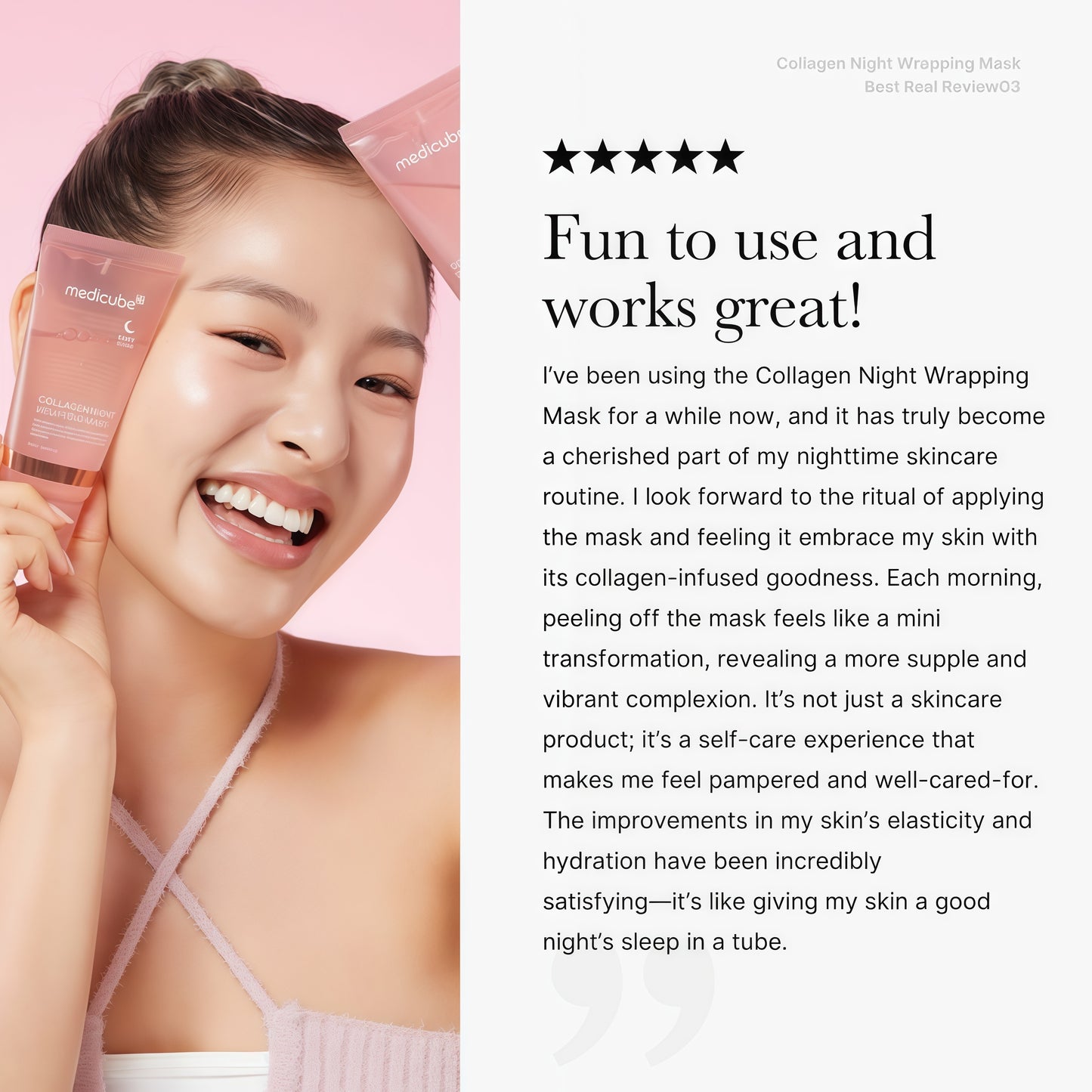 medicube Wrapping Mask Collagen Overnight Peel Off Facial Mask | Elasticity & Hydration Care, Reduces Sagging & Dullness | Hydrolyzed Collagen For Glowing Skin | Korean Skin Care, 2.53 fl.oz