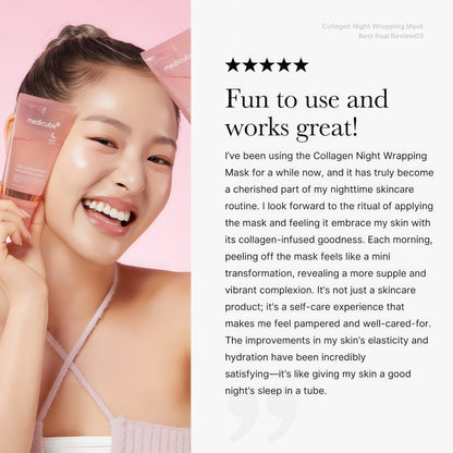medicube Wrapping Mask Collagen Overnight Peel Off Facial Mask | Elasticity & Hydration Care, Reduces Sagging & Dullness | Hydrolyzed Collagen For Glowing Skin | Korean Skin Care, 2.53 fl.oz