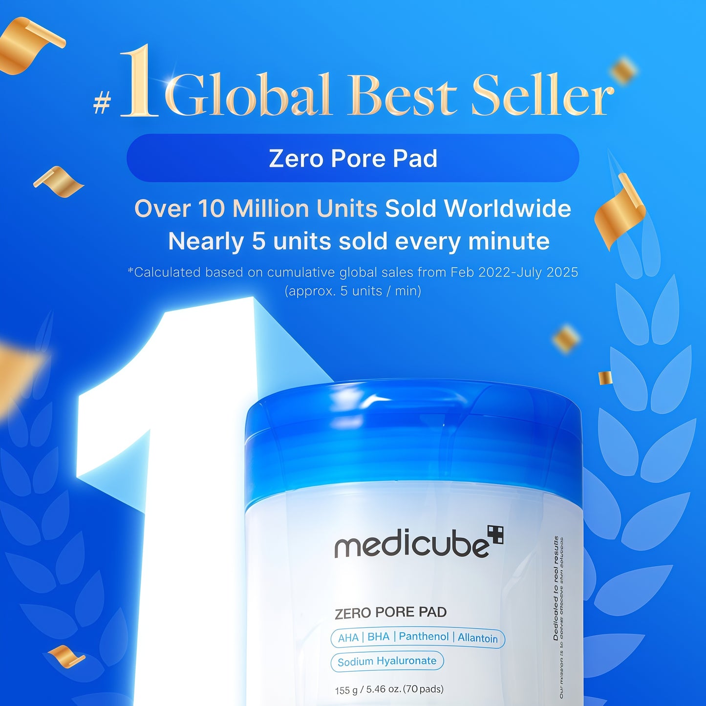 medicube Toner Pads Zero Pore Pad 2.0 for Exfoliation and Pore Care | Dual-Textured Facial Pad with 4.5% AHA Lactic Acid, 0.45% BHA Salicylic Acid - For All, Korean Skin Care, 70 Pads, 1 Pack