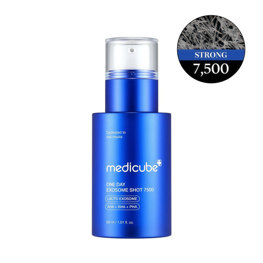 medicube Exosome Shot Zero 7,500 PPM Spicule Facial Serum | Liquid Skin Booster Serum with Exosome, AHA+BHA+PHA - Pore Care, Dead Skin Cells, Skin Texture, Korean Skincare, 1.01 fl.oz
