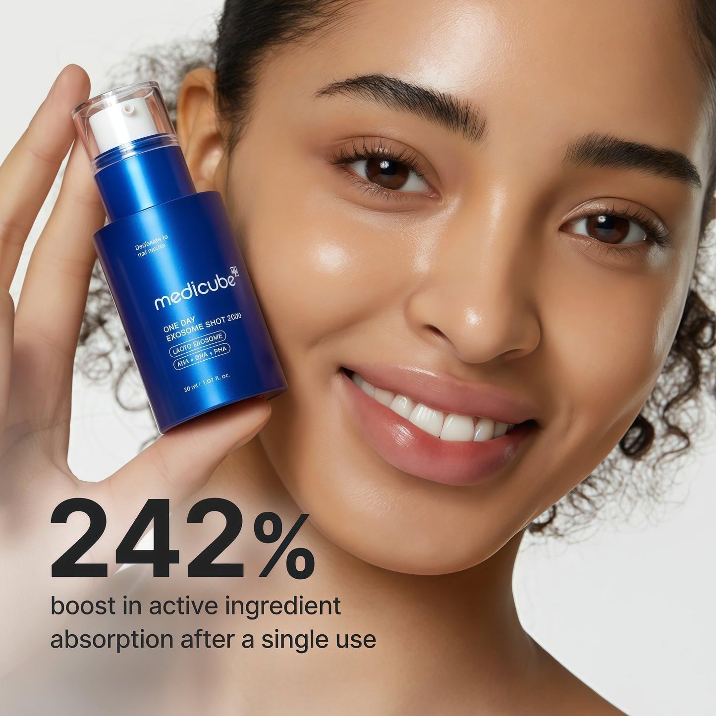 medicube Exosome Shot Zero 7,500 PPM Spicule Facial Serum | Liquid Skin Booster Serum with Exosome, AHA+BHA+PHA - Pore Care, Dead Skin Cells, Skin Texture, Korean Skincare, 1.01 fl.oz