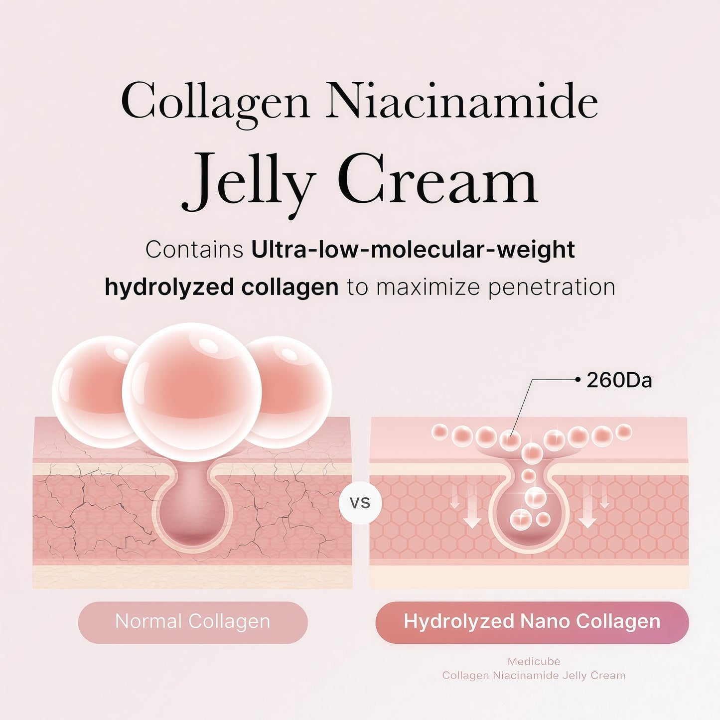 medicube Jelly Cream with Collagen & Niacinamide, 3.71 fl.oz | Collagen Jelly Cream by Medicube for Women - 3.7 oz Cream