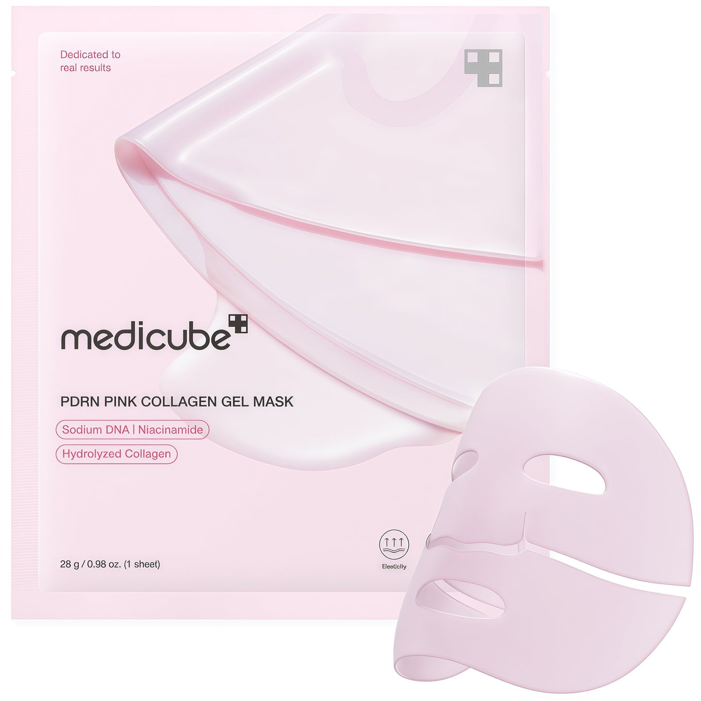medicube Jelly Gel Mask with Salmon DNA PDRN Pink Collagen, 4EA | Overnight Face Mask for Glass Glow Skin - Elasticity, Hydrating, Firming and Moisturizing, Korean Skincare, 28g x 4ea