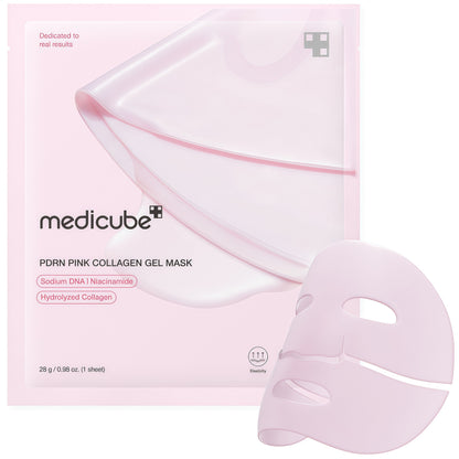 medicube Jelly Gel Mask with Salmon DNA PDRN Pink Collagen, 4EA | Overnight Face Mask for Glass Glow Skin - Elasticity, Hydrating, Firming and Moisturizing, Korean Skincare, 28g x 4ea