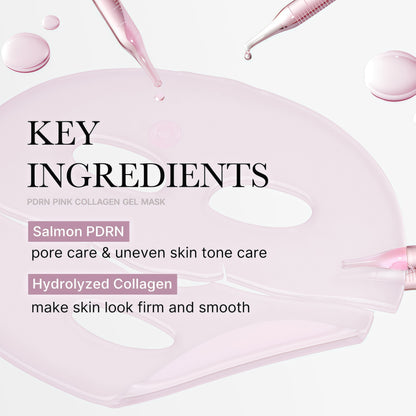 medicube Jelly Gel Mask with Salmon DNA PDRN Pink Collagen, 4EA | Overnight Face Mask for Glass Glow Skin - Elasticity, Hydrating, Firming and Moisturizing, Korean Skincare, 28g x 4ea