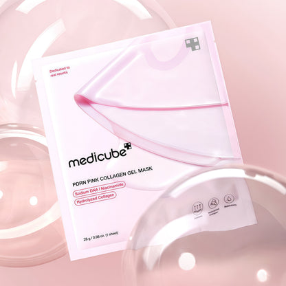 medicube Jelly Gel Mask with Salmon DNA PDRN Pink Collagen, 4EA | Overnight Face Mask for Glass Glow Skin - Elasticity, Hydrating, Firming and Moisturizing, Korean Skincare, 28g x 4ea