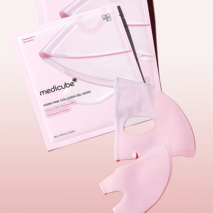 medicube Jelly Gel Mask with Salmon DNA PDRN Pink Collagen, 4EA | Overnight Face Mask for Glass Glow Skin - Elasticity, Hydrating, Firming and Moisturizing, Korean Skincare, 28g x 4ea