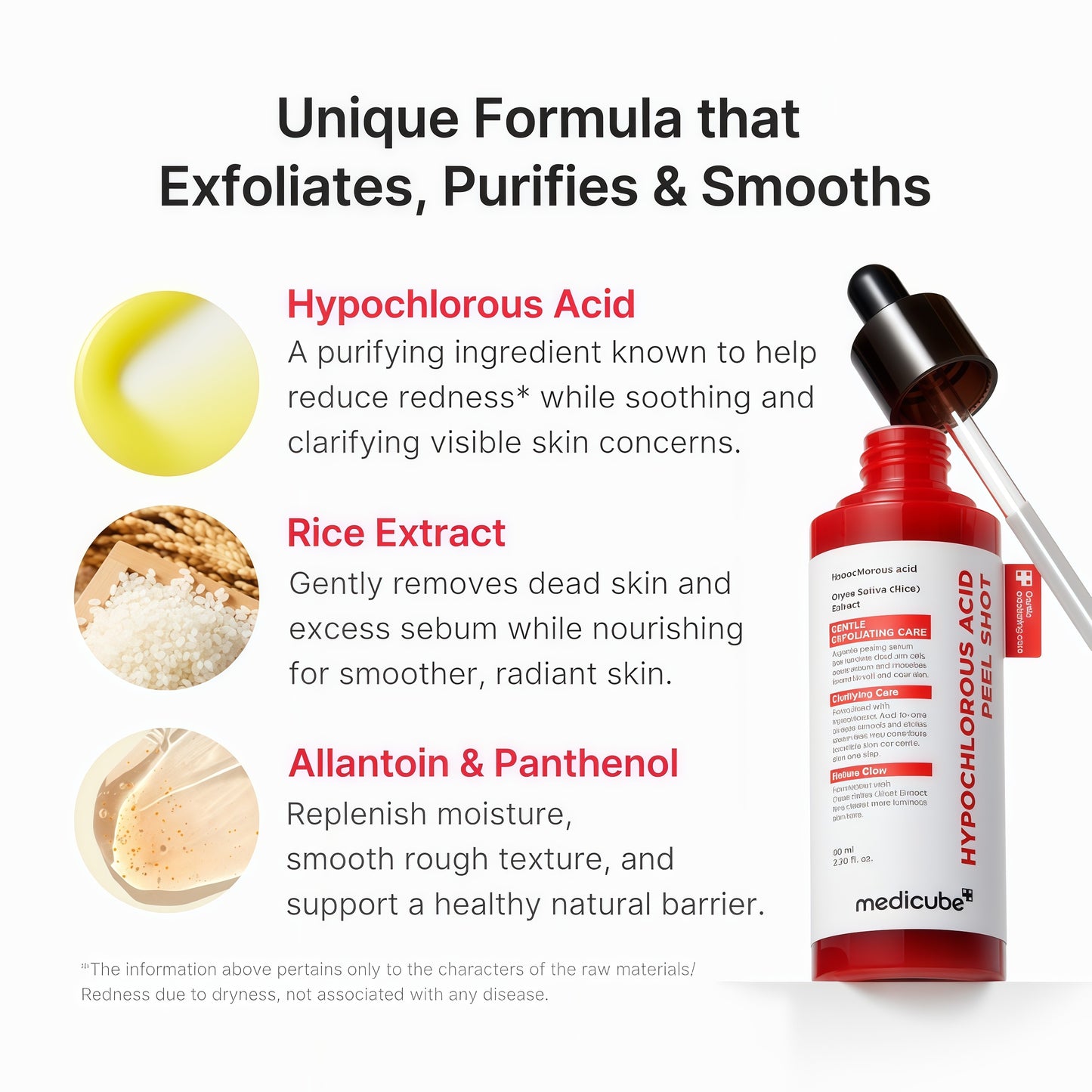 medicube Hypochlorous Acid Peel Shot Duo for Face & Body: Hypochlorous Acid Facial & Body Peel Shot | Exfoliating Serum Set with Rice Extract, Panthenol | Hydrating, Calming & Texture Refining Care